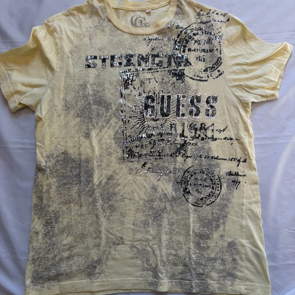 Y2K Guess Marciano Distressed Graphic Tee XL Streetwear Shirt - Picture 2 of 6